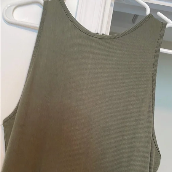 NWT  ribbed green jumpsuit romper - Picture 2 of 9